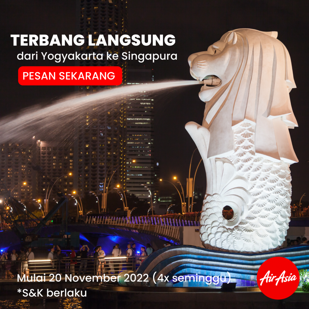 AirAsia Segera Terbangi Rute Yogyakarta-Singapura Mulai 20 November 2022 1