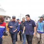 Menteri BUMN Tinjau Penanganan Masyarakat Terdampak Bencana Gempa Cianjur oleh Satgas Bencana BUMN Jawa Barat