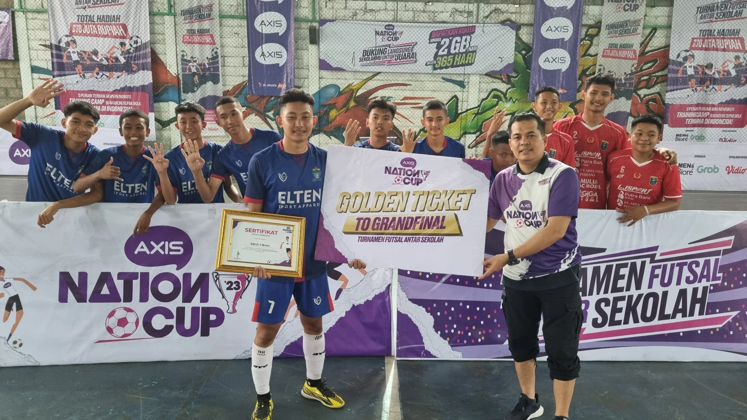 Turnamen-Futsal-Pelajar-AXIS-Nation-Cup-2023-Sisihkan-280-Sekolah-SMAN-4-Metro-Lampung-Raih-Tiket-Grand-Final
